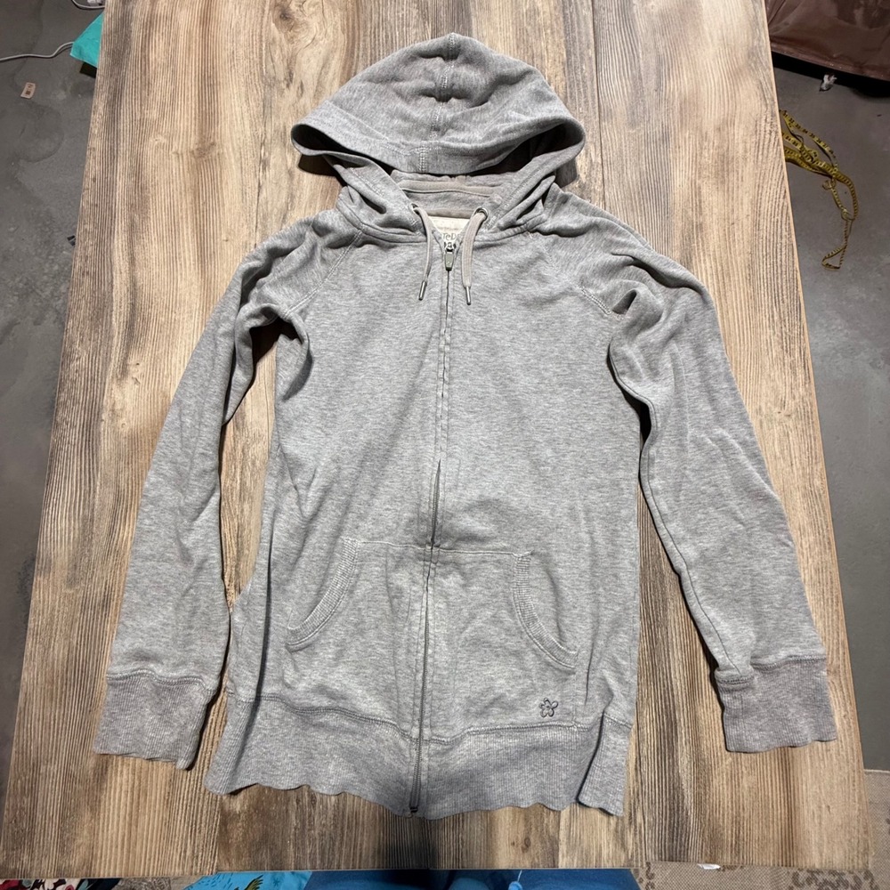 Y2K Limited Too Zip Up Hoodie Gray Cotton Normcore